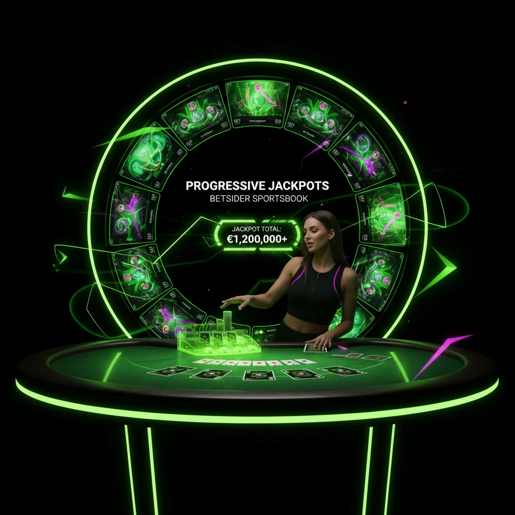Übersicht progressiver Jackpot-Slots mit dynamischen Euro-Gewinnsummen.