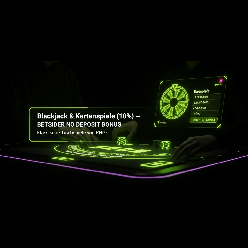 Blackjack & Kartenspiele (10%) — betsider no deposit bonus