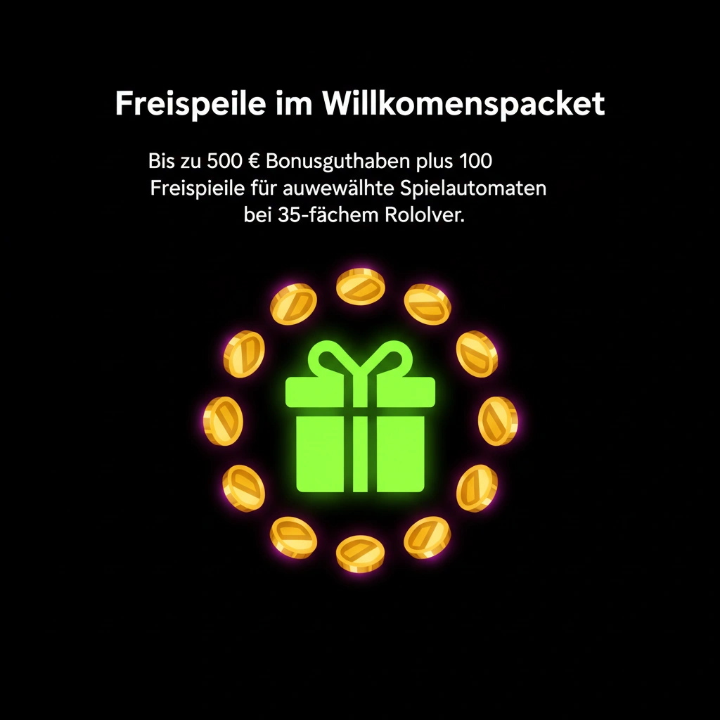 Willkommenspaket mit Freispielen für Spielautomaten